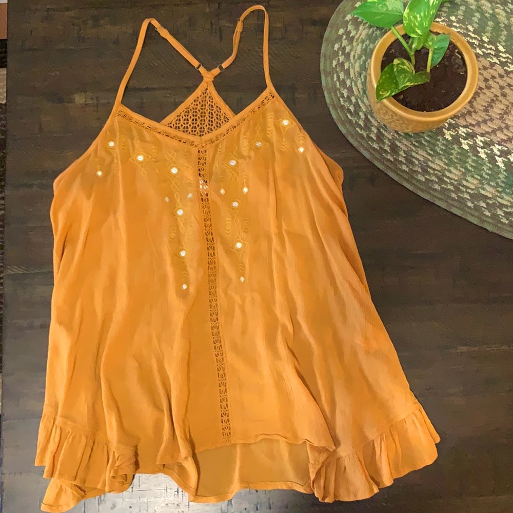 Xhilaration goldenrod blouse